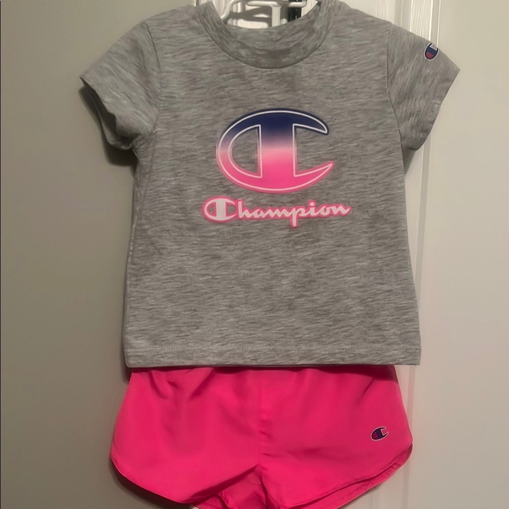 Champion Gray and Pink Kids Set